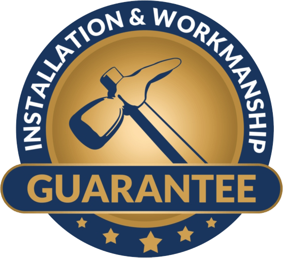 J&J Custom Homes quality guarantee badge